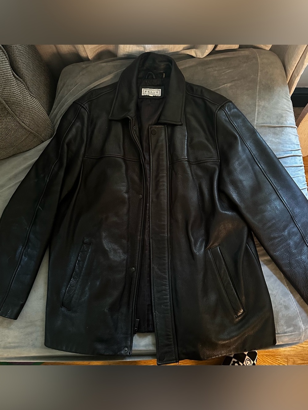 Pelle Studio Black Leather Motorcycle Jacket - Men
